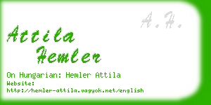 attila hemler business card